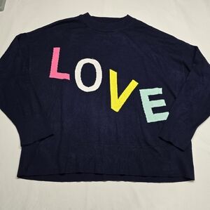 Crown & Ivy Love Sweater Navy Blue